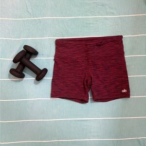 ALO Yoga Women's Maroon Bike Shorts
